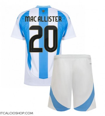 Argentina Alexis Mac Allister #20 Prima Maglia Bambino Copa America 2024 Manica Corta (+ Pantaloni corti)
